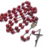 Catholic Rosary Hot Sell Bronze Cross Red Beads prayer beads Necklace Easter Bonus