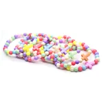 Mecrt Plastic Colorful Beads Cross Catholicism Children Religious Gift Bracelet Wholesales - Image 3