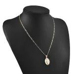 Europe and America Cross Pendant Necklace Lady Mary Pendant Necklace Vintage Necklace with Alloy Collar - Image 6