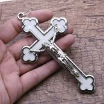 6.5*11cm Luminous Crucifix Metal Cross Jesus Icon Plated Zinc Alloy Metal Crucifix Religious - Image 2