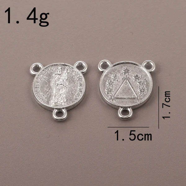 Catholic Rosary Accessories Connector Cross Pendant, Vintage Metal Jewelry Pendant DIY Zinc Alloy Accessories Wholesale