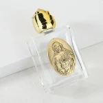Mecrt Catholic Holy Water Bottle Rose Flower Crystal Glass Container Ornament New Hot Christmas Carved Design - Image 4