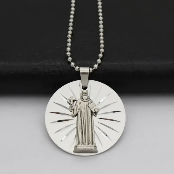 Catholic Jesus Pendant Metallic Fashion Personality Necklace Accessories Laser Craft Jewelry Necklace Pendant
