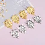 Alloy Virgin Mary Three Hole Connector DIY Necklace Rosary Jewelry Accessories