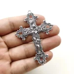 Religious Alloy Big Cross Pendant for Jewelry Making Customized Charms - Image 3