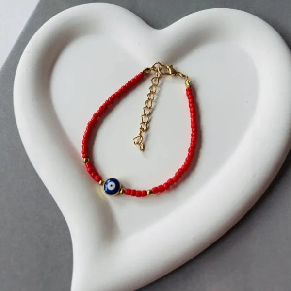 Colored Flowers Rice Beads Beaded Friendship Couple Eye Handmade Bracelet Bohemian Ins Bracelet