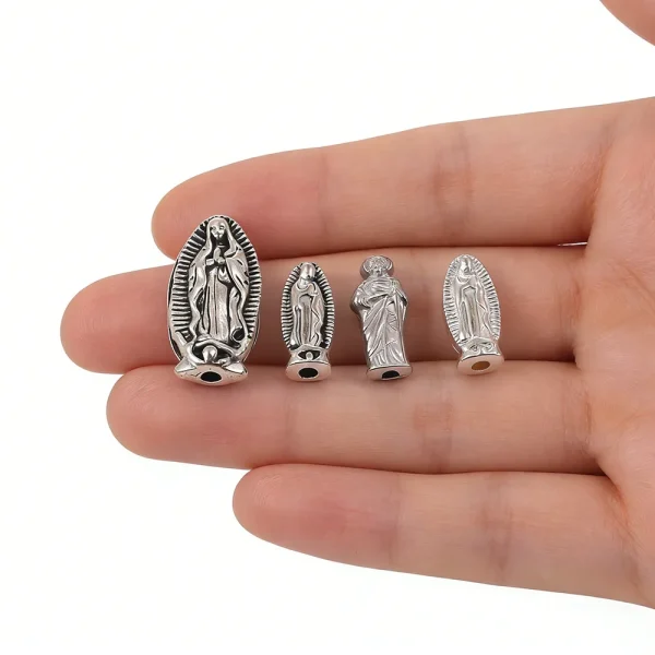 Alloy Virgin Beaded Father Faith Through Hole Accessories DIY Beaded Bracelet Material Accessories