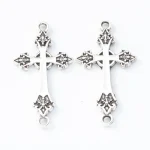Catholic Cross Double Hole Zinc Alloy Pendant Gold Silver Ancient Bronze DIY Jewelry Accessories Wholesale - Image 2