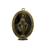 Custom Colorful Plated Metal Gold Silver Virgin Mary Cross with Stand Religious Decoration Gift - Image 5