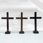 New Design Pine Wood Cross Decoration Easter Tabletop Home Office Decor Handmade Craft