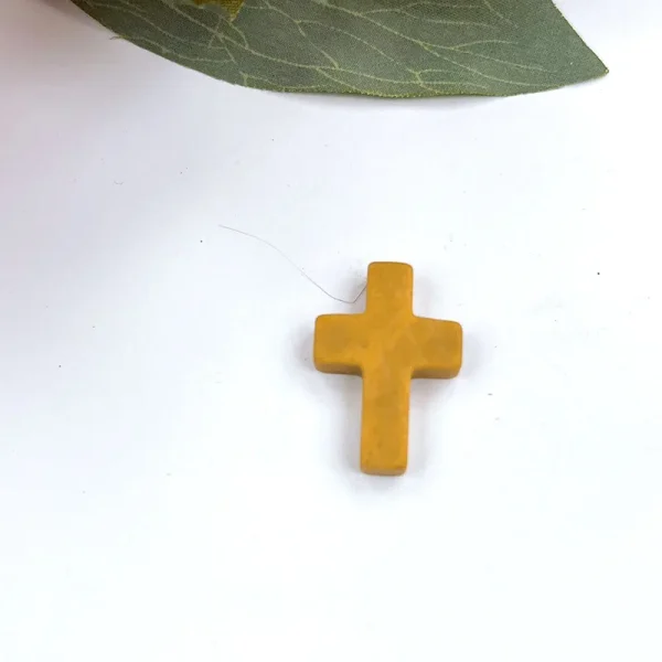 Wholesale Natural Stone Cross Pendant No Hole Charm DIY Jewelry Accessories Unisex