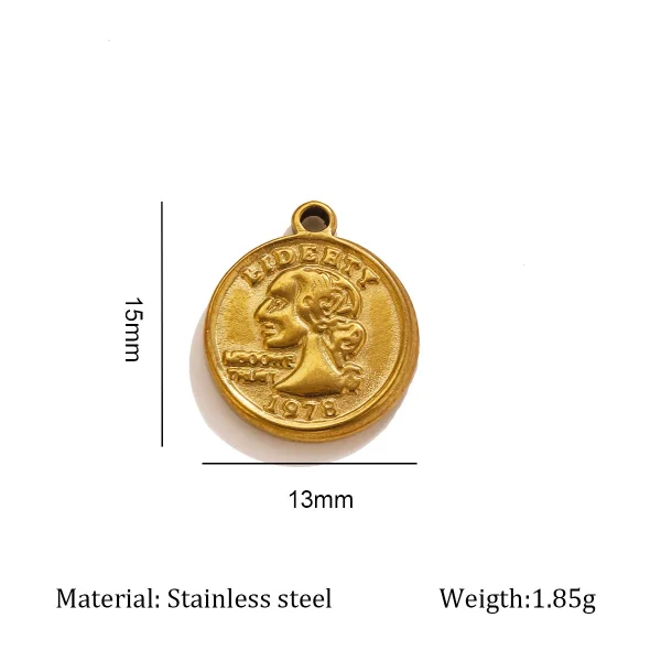 Wholesale Zinc Alloy Pendant Charm Necklace DIY Jewelry Accessories 18K Gold Plated