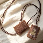 Catholic Scapulars Sacred Heart & Our Lady of Mt Carmel Embroidered Scapula Hand Sewn Brown Fabric Scapular Religious Gift - Image 4