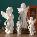 Wholesale Nordic Angel Figurine Sculpture Home Office Decoration Plastic Crafts Resin Style