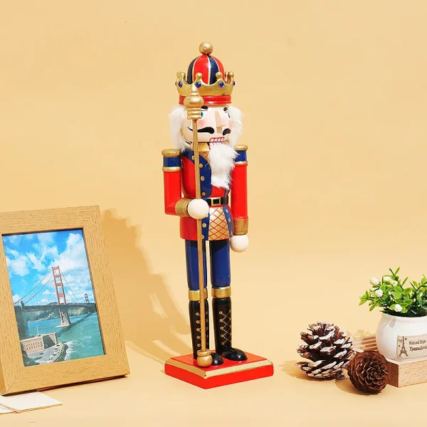 Wholesale Wooden Nutcracker Figurine Christmas Desktop Decoration Home Decor Gift Craft