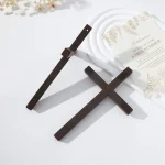 Wholesale Vintage Wood Cross Pendant Hanging Ornament DIY Craft Decoration Accessories - Image 4
