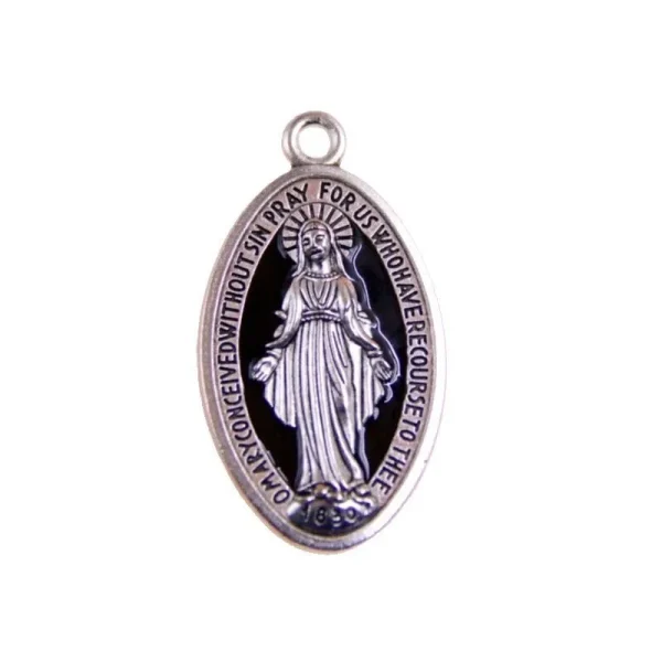 Vintage Oval DIY Charms Alloy Oil Drop with Zircon Stone Plated Steel for Necklace & Bracelet Religious Style for P