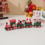 Wholesale Wooden Christmas Train Decoration Home Decor Gift Figurine - Image 2