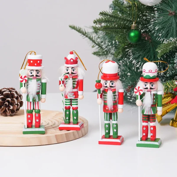 Wholesale Wooden Handmade Painted Christmas Nutcracker Figurine Decoration