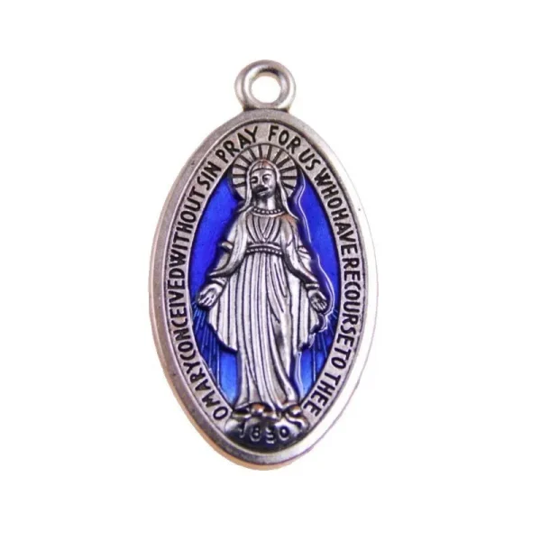 Vintage Oval DIY Charms Alloy Oil Drop with Zircon Stone Plated Steel for Necklace & Bracelet Religious Style for P
