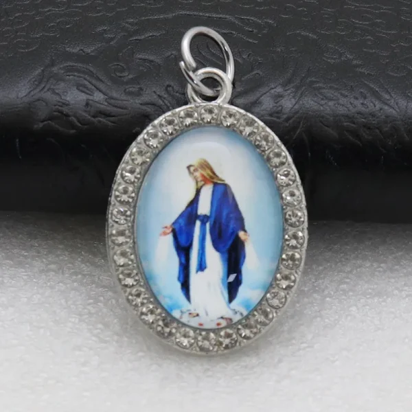 Catholic Character Keychain Religious Character Jewelry Keychain Accessories Metal Bottom Support Jewelry Accessories
