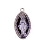 Vintage Oval DIY Charms Alloy Oil Drop with Zircon Stone Plated Steel for Necklace & Bracelet Religious Style for Parties - Image 4