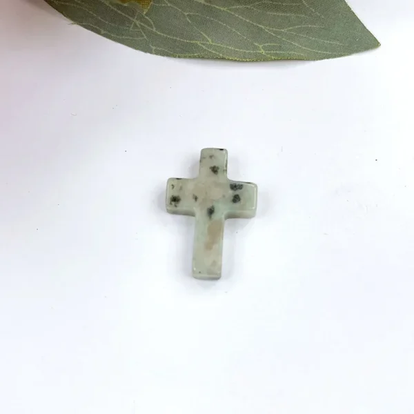 Wholesale Natural Stone Cross Pendant No Hole Charm DIY Jewelry Accessories Unisex