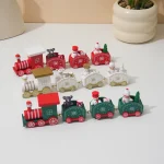 Wholesale Christmas Wooden Train Decoration DIY Assembly Toy Children Gift Home Decor - Image 2