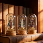 Wholesale Glass Virgin Mary Figurine Church Desktop Craft Religious Sculpture Home Decor - Image 4