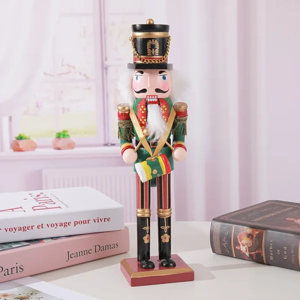 Wholesale Wood Nutcracker Soldier Pendant Ornament 30cm Christmas Gift Home Decoration Handmade Carved Figurine