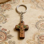 Wholesale Zinc Alloy Cross Keychain Prayer Hands Souvenir Gift Party Memorial - Image 3