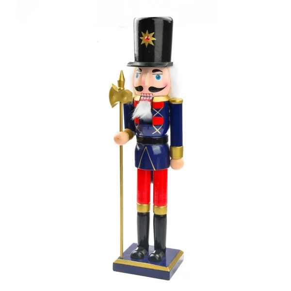 Wholesale Wood Nutcracker Soldier Christmas Decoration Figurine 38cm Holiday Party Ornament