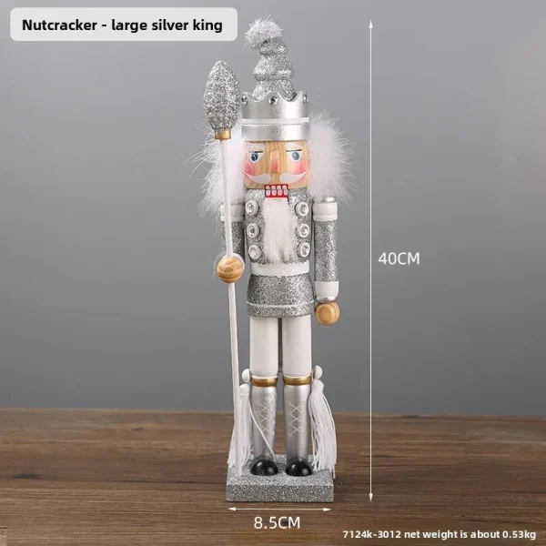 Wholesale Wood Nutcracker Figurine Christmas Decoration Handmade Carved Figurine Kids Toy Gift