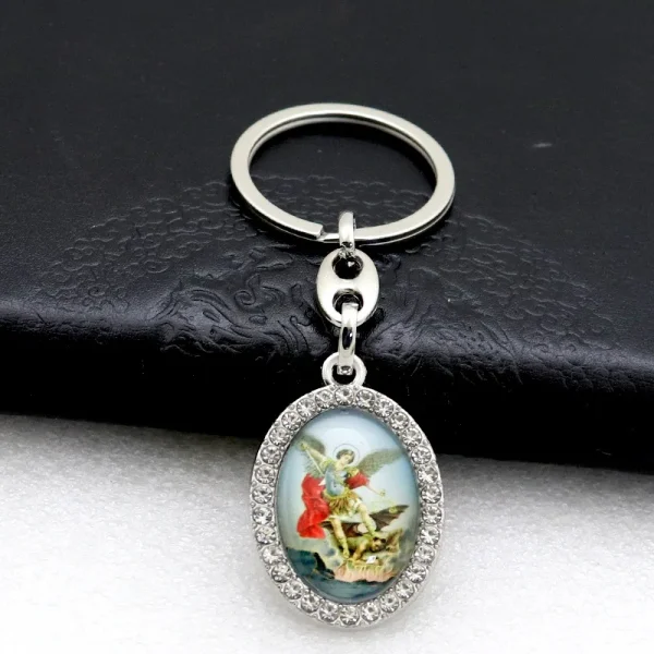 Catholic Character Keychain Religious Character Jewelry Keychain Accessories Metal Bottom Support Jewelry Accessories