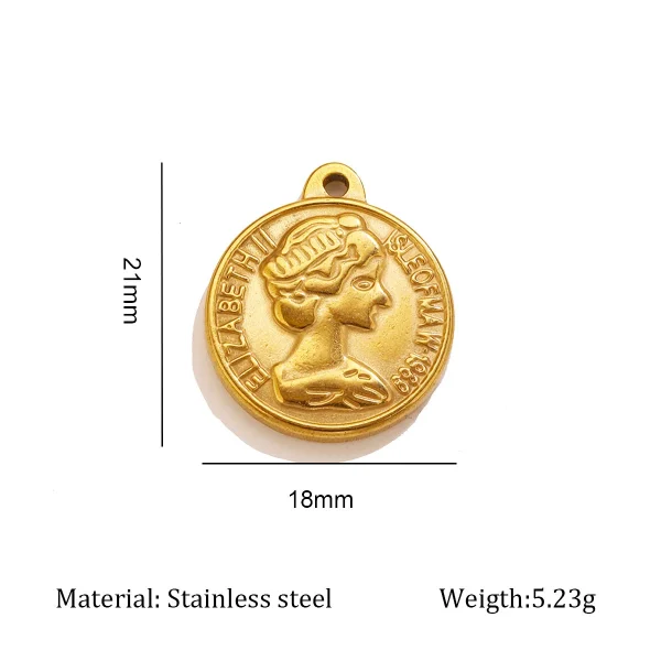 Wholesale Zinc Alloy Pendant Charm Necklace DIY Jewelry Accessories 18K Gold Plated
