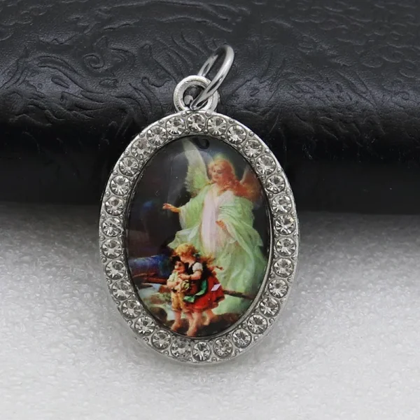 Catholic Character Keychain Religious Character Jewelry Keychain Accessories Metal Bottom Support Jewelry Accessories