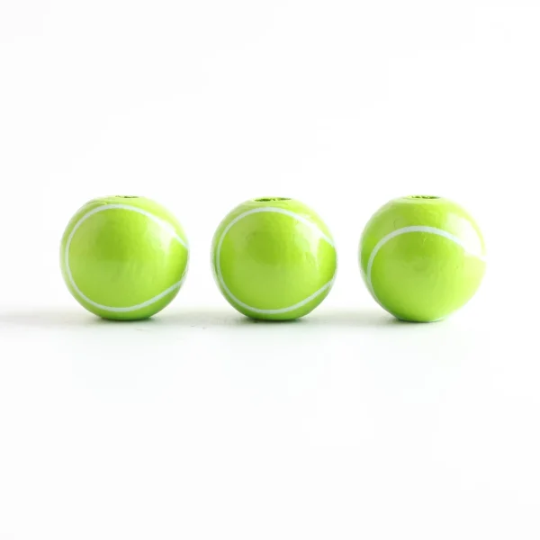Wholesale Wood Sports Ball Beads Round Shape Loose Beads For DIY Bracelet Jewelry Making 16mm