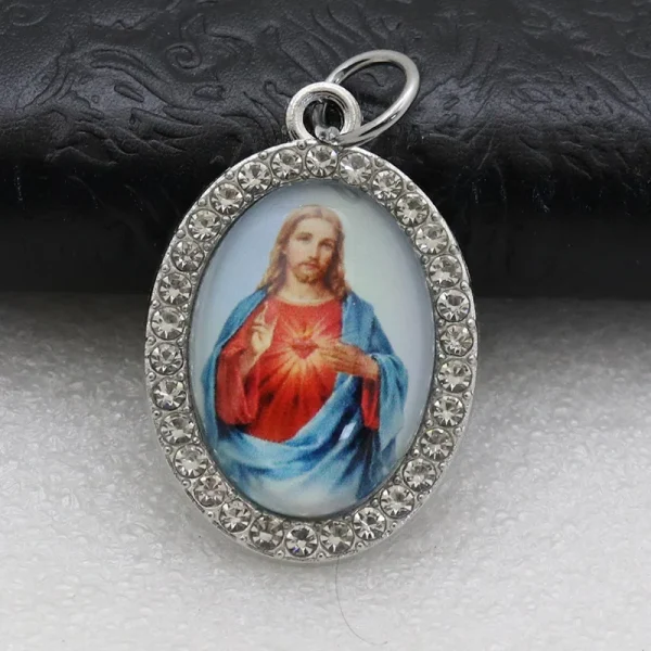 Catholic Character Keychain Religious Character Jewelry Keychain Accessories Metal Bottom Support Jewelry Accessories