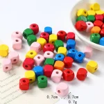 Wholesale Wood Square Beads 8 10mm Colorful Number Letter Beads for DIY Bracelet Jewelry Making - Image 4