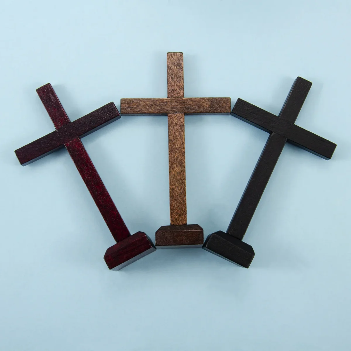 New Design Pine Wood Cross Decoration Easter Tabletop Home Office Decor Handmade Craft - Image 2