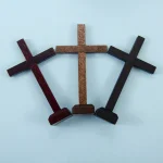 New Design Pine Wood Cross Decoration Easter Tabletop Home Office Decor Handmade Craft - Image 2