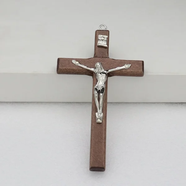 Retro cross pendant, home wall decoration pendant, solid wood pendant, foreign trade supply, jewelry