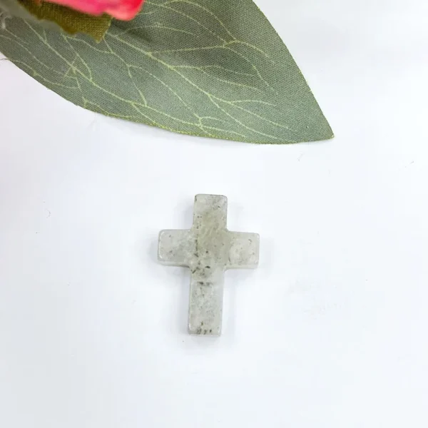 Wholesale Natural Stone Cross Pendant No Hole Charm DIY Jewelry Accessories Unisex
