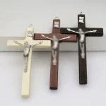 Retro cross pendant, home wall decoration pendant, solid wood pendant, foreign trade supply, jewelry - Image 3