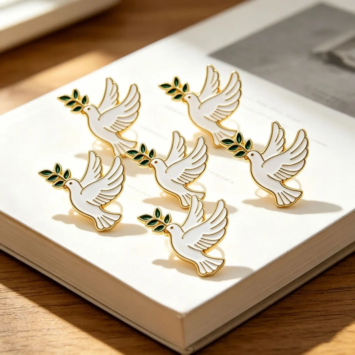 Wholesale Zinc Alloy Peace Dove Brooch Pin Fashion Jewelry Accessory Unisex - Image 4