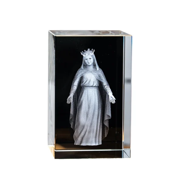 Catholic theme Jesus religious figure high transparent K9 crystal engraved cube ornament creative gift
