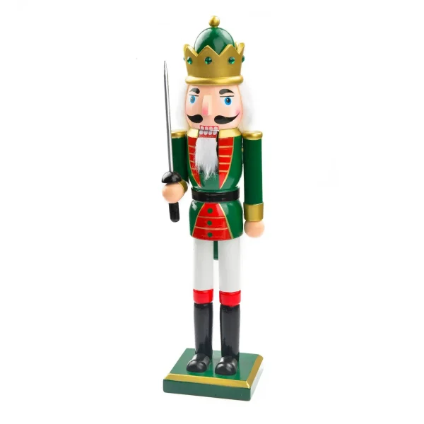 Wholesale Wood Nutcracker Soldier Christmas Decoration Figurine 38cm Holiday Party Ornament