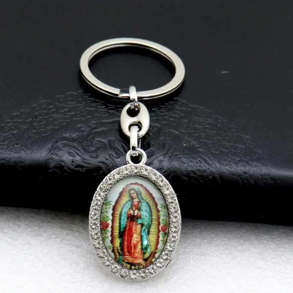 Catholic Character Keychain Religious Character Jewelry Keychain Accessories Metal Bottom Support Jewelry Accessories