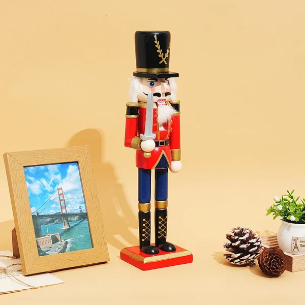 Wholesale Wooden Nutcracker Figurine Christmas Desktop Decoration Home Decor Gift Craft