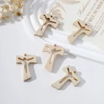 Tau Cross Franciscan Cross Saint Anthony's Hollow Cross Minimalist Cut Wooden Cross Accessories - Image 6